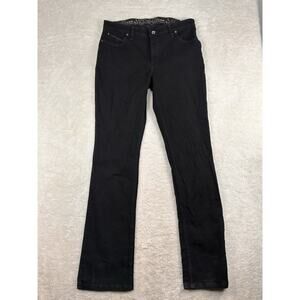 Wrangler Ultimate Riding Jeans Women 13/14x36 WRQ20BL Q-Baby Black Boot Stretch